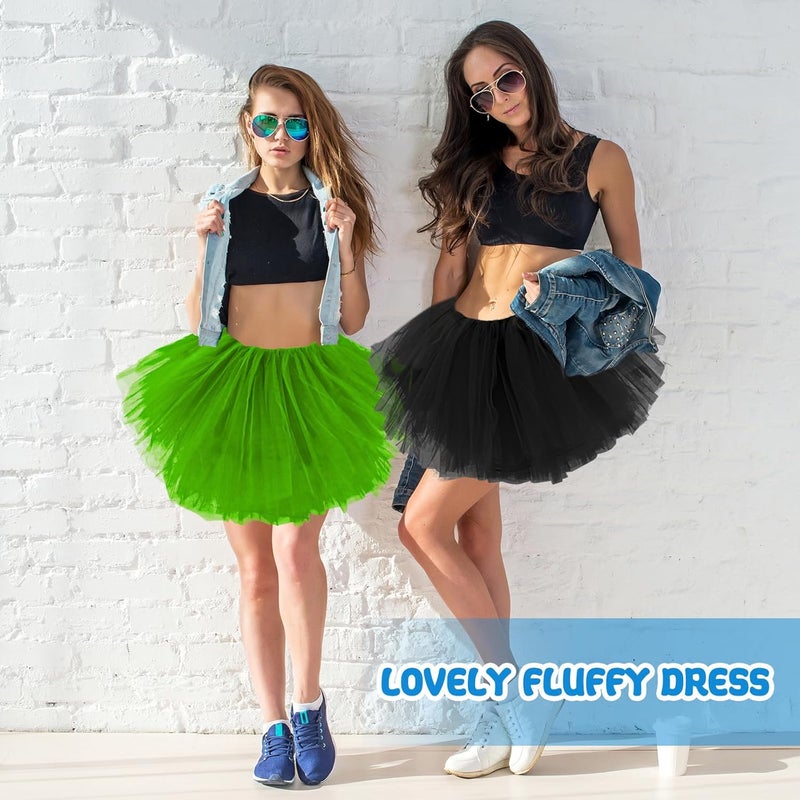 Fynnsure Tutu Skirts for Women 5 Layered Tutu 80s Outfit Adult Halloween Costume Women Tulle Skirt Puffy Skirts Dance Skirt - Image 5